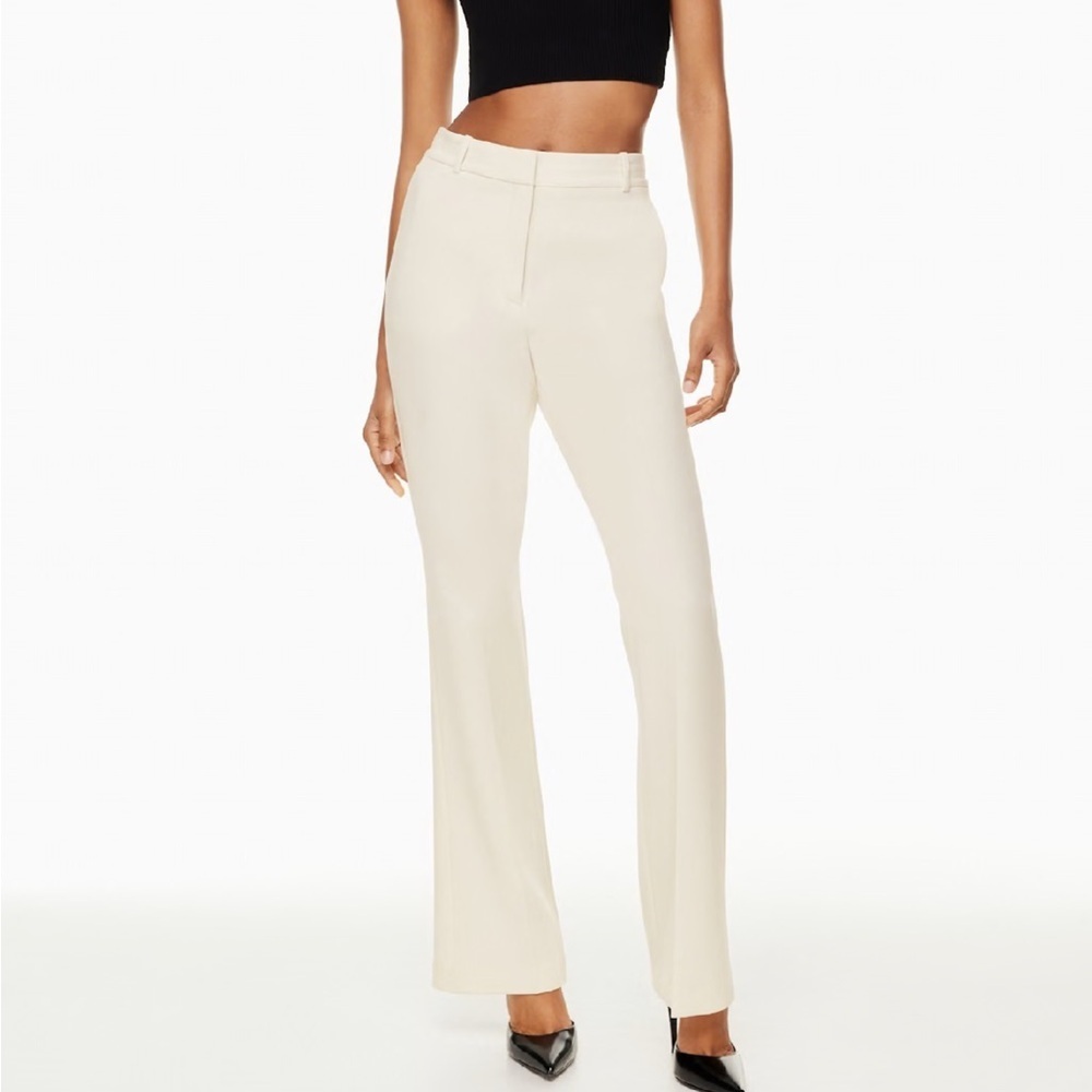 NWT Babaton Aritzia Quant Program Classic Women's Beige Flare Jeans